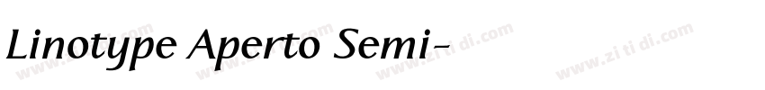 Linotype Aperto Semi字体转换